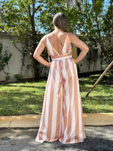 Load image into Gallery viewer, &quot;Ella&quot; Satin Striped Wide Leg Jumpsuit
