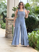 Load image into Gallery viewer, &quot;Victoria&quot; Sleeveless Denim Wide leg Jumpsuit
