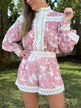 Load image into Gallery viewer, &quot;Filipa&quot;  Button Up Top And High Waisted Shorts Set
