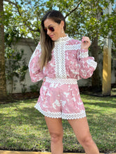 Load image into Gallery viewer, &quot;Filipa&quot;  Button Up Top And High Waisted Shorts Set
