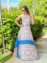 Load image into Gallery viewer, &quot;Milagros&quot; Satin Printed Maxi Dress
