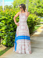 Load image into Gallery viewer, &quot;Milagros&quot; Satin Printed Maxi Dress
