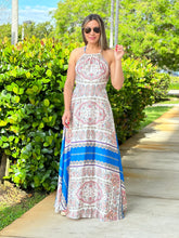 Load image into Gallery viewer, &quot;Milagros&quot; Satin Printed Maxi Dress
