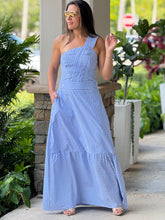 Load image into Gallery viewer, &quot;BLESS ME&quot; One Shoulder Striped Pattern Maxi Dress
