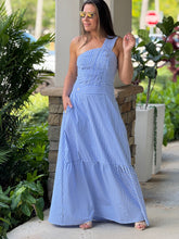 Load image into Gallery viewer, &quot;BLESS ME&quot; One Shoulder Striped Pattern Maxi Dress
