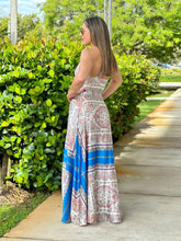 Load image into Gallery viewer, &quot;Milagros&quot; Satin Printed Maxi Dress
