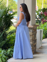 Load image into Gallery viewer, &quot;BLESS ME&quot; One Shoulder Striped Pattern Maxi Dress
