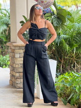 Load image into Gallery viewer, &quot;Mia&quot; Flower Detail Crop Top And Matching Pants Set
