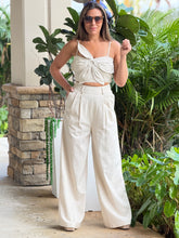 Load image into Gallery viewer, &quot;Mia&quot; Flower Detail Crop Top And Matching Pants Set
