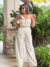 Load image into Gallery viewer, &quot;Mia&quot; Flower Detail Crop Top And Matching Pants Set
