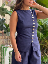 Load image into Gallery viewer, &quot;Amelia&quot; Multi Accent Button Detailed Straight Leg Trousers And Vest Set
