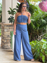 Load image into Gallery viewer, &quot;Mila&quot;  Halter Crop Top And Matching Pants
