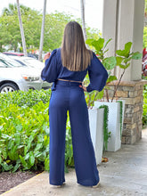 Load image into Gallery viewer, &quot;Lilian&quot; Solid Color Long Sleeve Crop Top And Matching Pants Set
