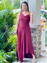Load image into Gallery viewer, &quot;Angie&quot; Asymmetrical Wrinkled-effect Maxi Dress
