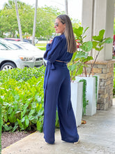 Load image into Gallery viewer, &quot;Lilian&quot; Solid Color Long Sleeve Crop Top And Matching Pants Set
