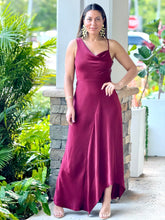 Load image into Gallery viewer, &quot;Angie&quot; Asymmetrical Wrinkled-effect Maxi Dress
