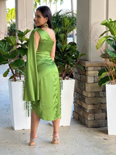 Load image into Gallery viewer, &quot;Brooke&quot; One Shoulder Satin Midi Dress
