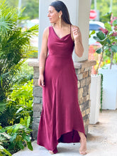 Load image into Gallery viewer, &quot;Angie&quot; Asymmetrical Wrinkled-effect Maxi Dress
