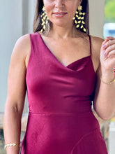 Load image into Gallery viewer, &quot;Angie&quot; Asymmetrical Wrinkled-effect Maxi Dress
