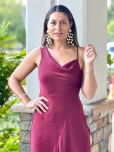 Load image into Gallery viewer, &quot;Angie&quot; Asymmetrical Wrinkled-effect Maxi Dress

