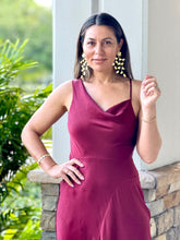 Load image into Gallery viewer, &quot;Angie&quot; Asymmetrical Wrinkled-effect Maxi Dress
