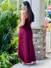 Load image into Gallery viewer, &quot;Angie&quot; Asymmetrical Wrinkled-effect Maxi Dress
