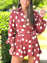 Load image into Gallery viewer, &quot;Erin&quot; Long Sleeve Polka Dot Romper
