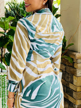 Load image into Gallery viewer, &quot;Rubi&quot; Zebra Wrap Midi Dress
