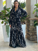 Load image into Gallery viewer, &quot;Jordana&quot; Abstract Shirt Jumpsuit
