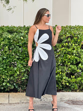 Load image into Gallery viewer, &quot;Sophia&quot; Sleeveless Side Cut-out Flower Detail Midi Dress
