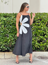 Load image into Gallery viewer, &quot;Sophia&quot; Sleeveless Side Cut-out Flower Detail Midi Dress
