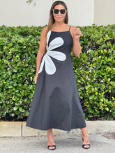 Load image into Gallery viewer, &quot;Sophia&quot; Sleeveless Side Cut-out Flower Detail Midi Dress
