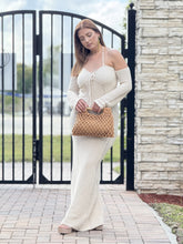 Load image into Gallery viewer, &quot;Becca&quot; Off Shoulder Long Sleeve Crochet Dress/ Cover Up
