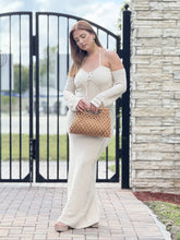 Load image into Gallery viewer, &quot;Becca&quot; Off Shoulder Long Sleeve Crochet Dress/ Cover Up
