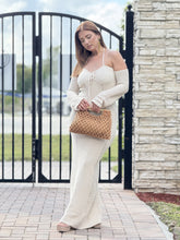 Load image into Gallery viewer, &quot;Becca&quot; Off Shoulder Long Sleeve Crochet Dress/ Cover Up
