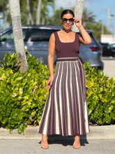 Load image into Gallery viewer, &quot;Lorie&quot; Striped Knitted Sleeveless Midi Dress
