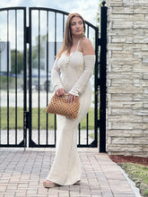 Load image into Gallery viewer, &quot;Becca&quot; Off Shoulder Long Sleeve Crochet Dress/ Cover Up
