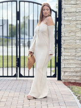 Load image into Gallery viewer, &quot;Becca&quot; Off Shoulder Long Sleeve Crochet Dress/ Cover Up
