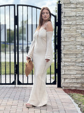 Load image into Gallery viewer, &quot;Becca&quot; Off Shoulder Long Sleeve Crochet Dress/ Cover Up
