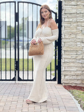 Load image into Gallery viewer, &quot;Becca&quot; Off Shoulder Long Sleeve Crochet Dress/ Cover Up
