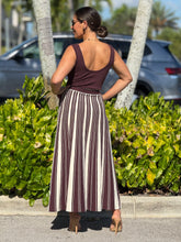Load image into Gallery viewer, &quot;Lorie&quot; Striped Knitted Sleeveless Midi Dress
