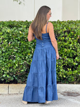 Load image into Gallery viewer, &quot;Ava&quot;  Sleeveless DenimMaxi Dress
