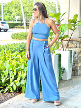 Load image into Gallery viewer, &quot;Anais&quot; Denim High Waisted Pants And Matching Crop Top
