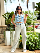 Load image into Gallery viewer, &quot;Synthia&quot; Denim Vest And cargo Pants Matching Set
