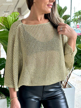 Load image into Gallery viewer, &quot;Sophie&quot; Open Back Metallic Sweater
