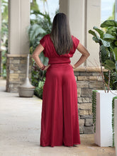 Load image into Gallery viewer, &quot;Kassandra&quot; V Neck Dolman Sleeve Top And High Waisted Long Pants Set
