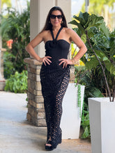 Load image into Gallery viewer, &quot;Marcelle&quot; Flower Pattern Knit Bodysuit Skirt 2-pc Set
