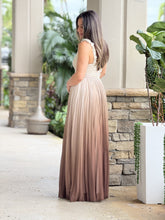 Load image into Gallery viewer, &quot;Amanda&quot; Ombre Pleated Maxi Dress
