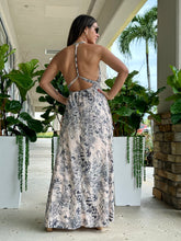 Load image into Gallery viewer, &quot;Noa&quot; Halter Back Strap Detailing Tiered Maxi Dress
