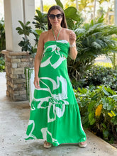 Load image into Gallery viewer, &quot;Cassy&quot; Metal Trim Halter Neck Maxi Dress

